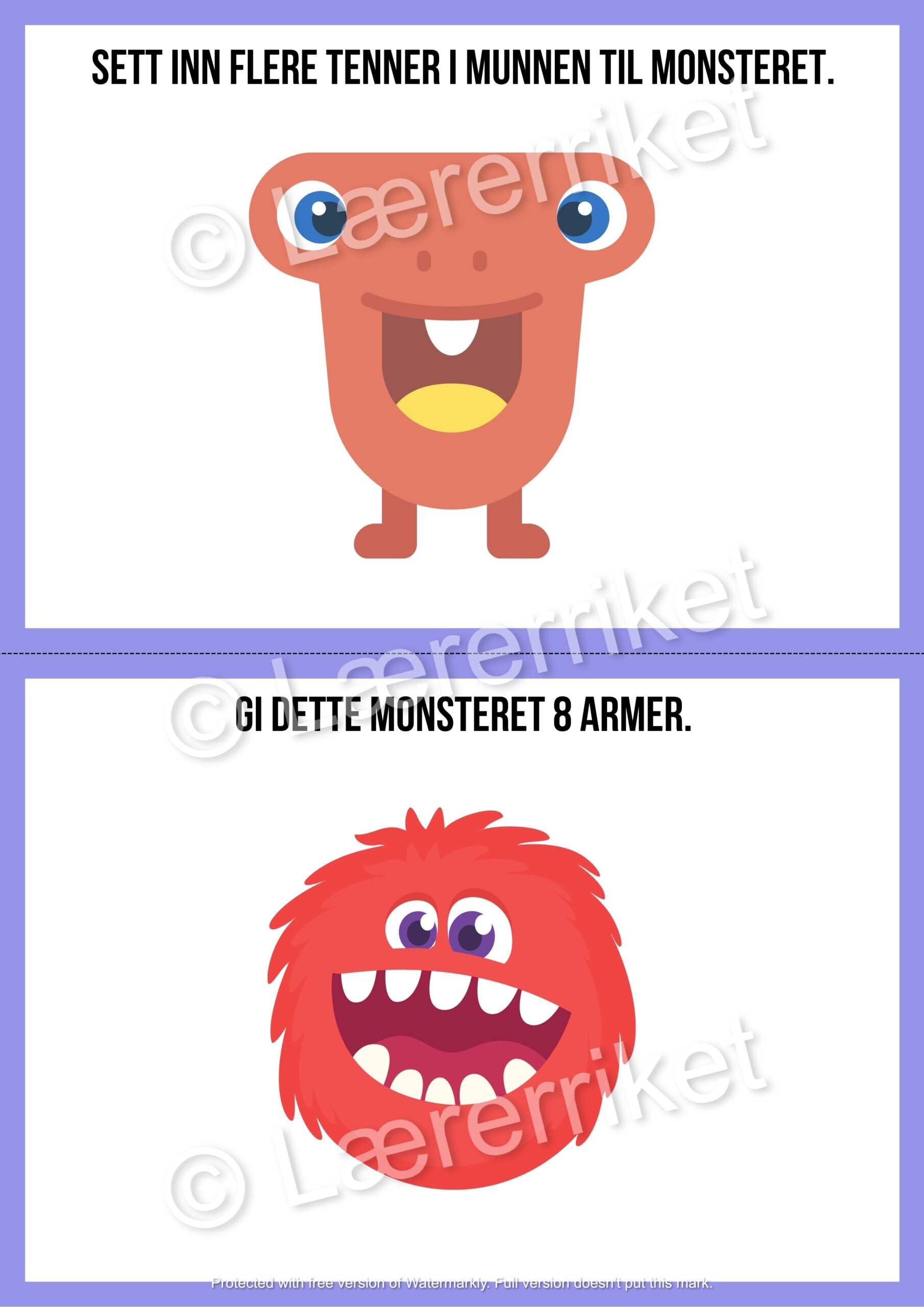 Plastelinamatter - monstre (halloween)