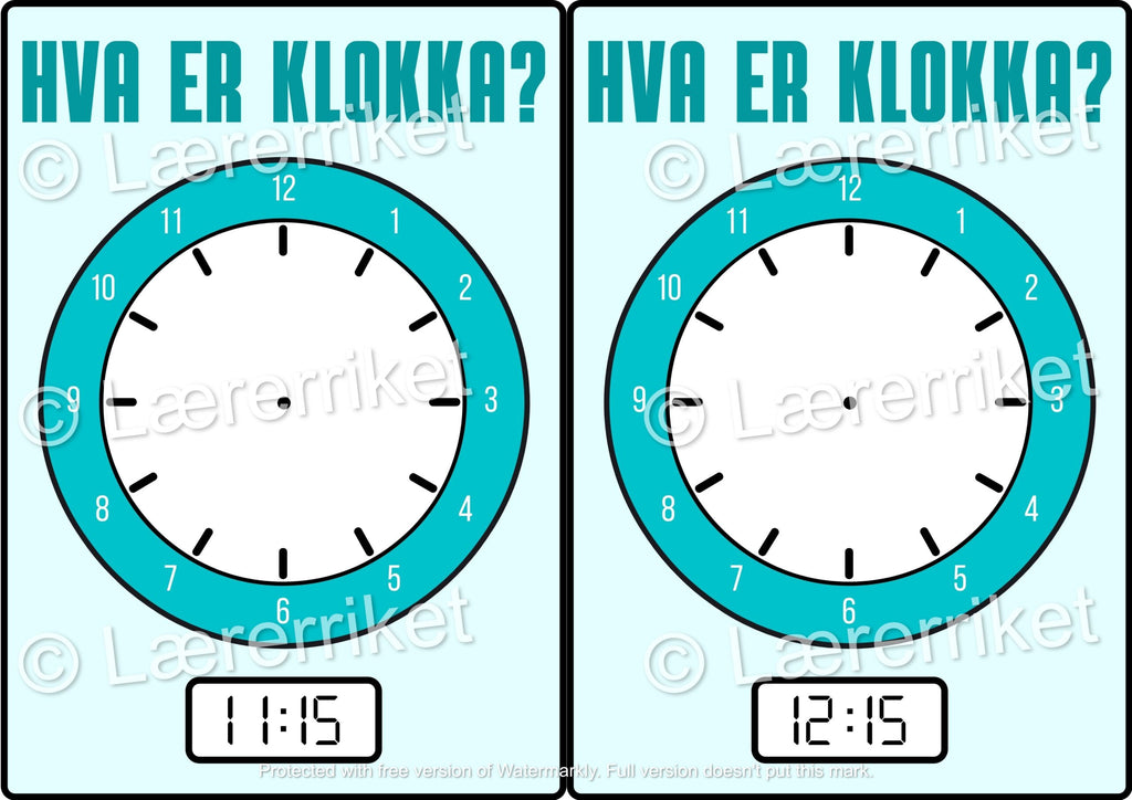 Klokka - plastelinamatter