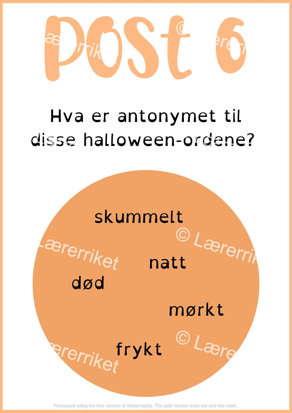 Halloween-rebus 5.-7. trinn
