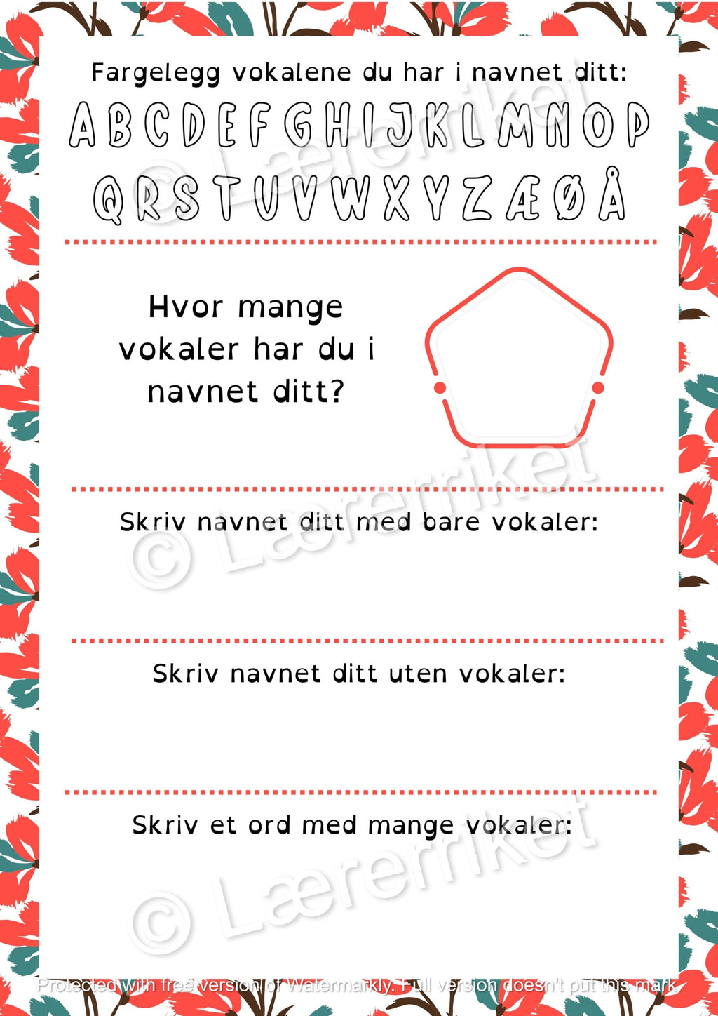 Vokaler - oppgavehefte