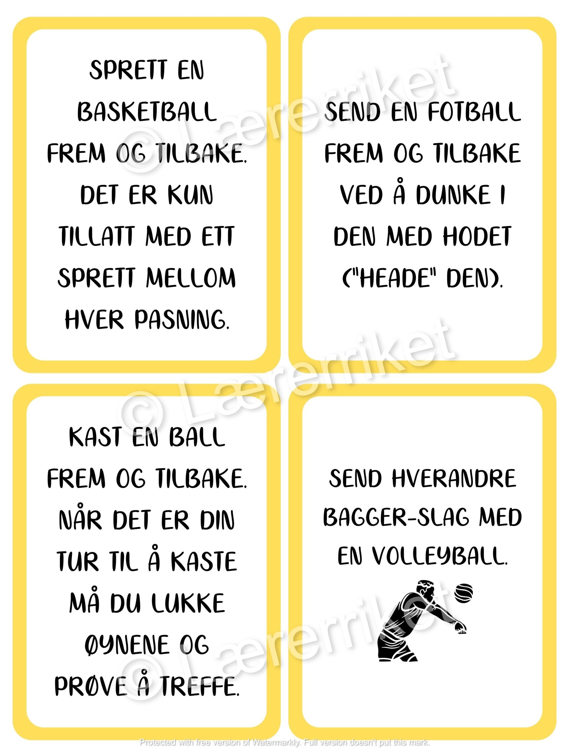 Ballaktiviteter - samarbeidsoppgaver
