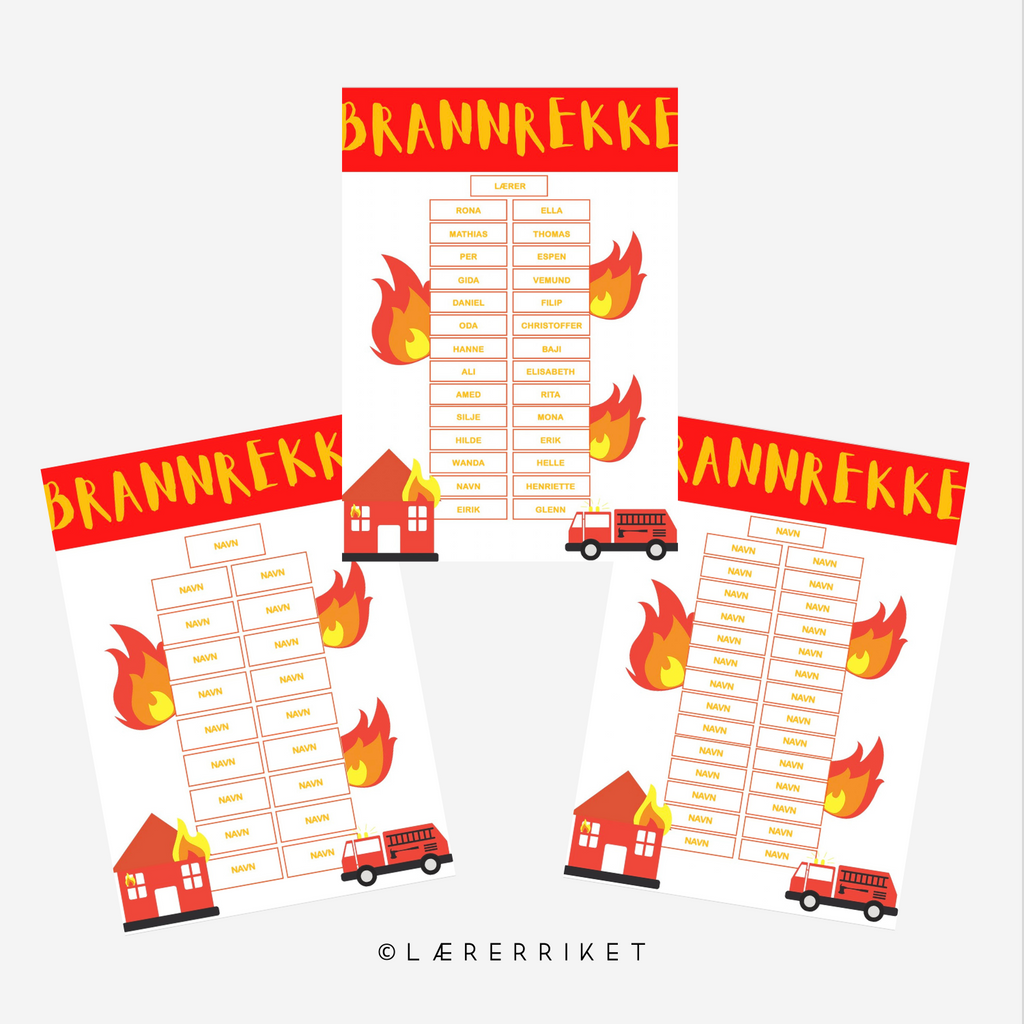 Brannrekker - redigerbar