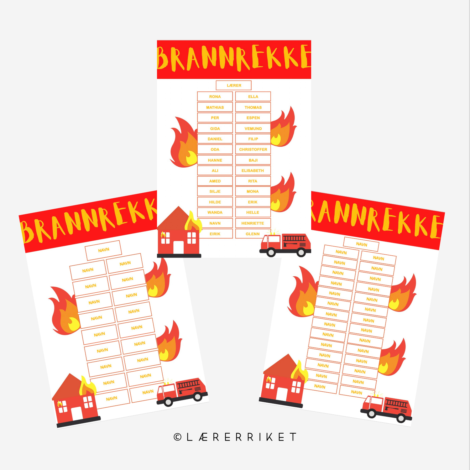 Brannrekker - redigerbar