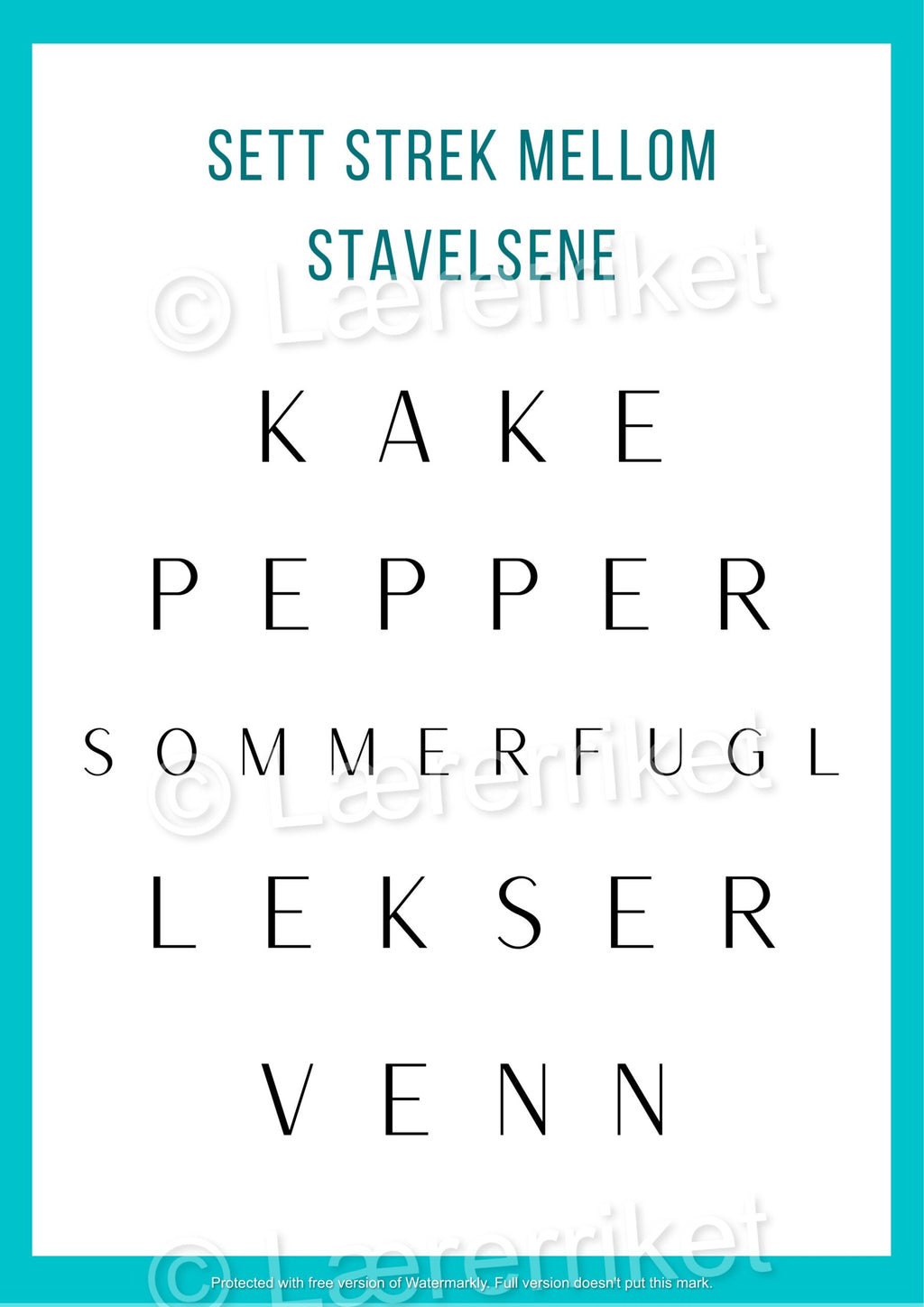 Stavelser