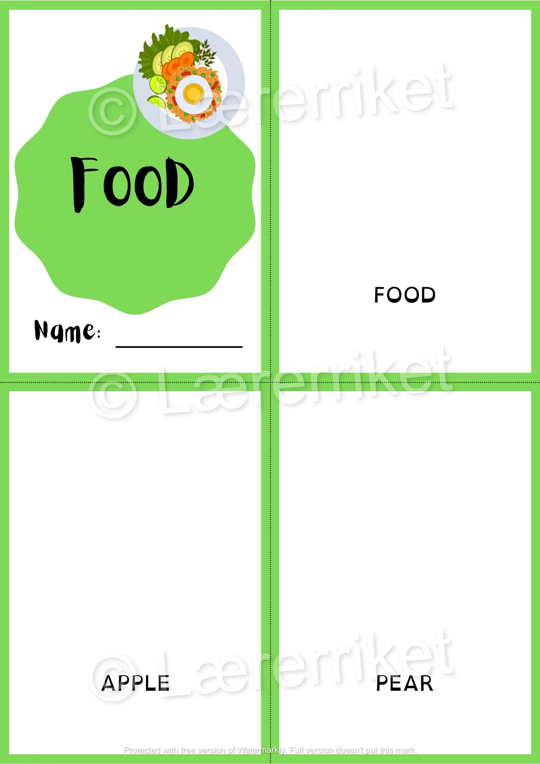 Ordbok engelsk - Food