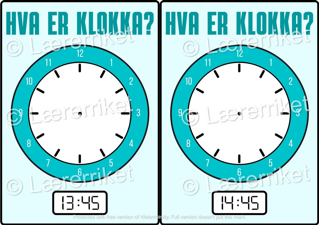 Klokka - plastelinamatter