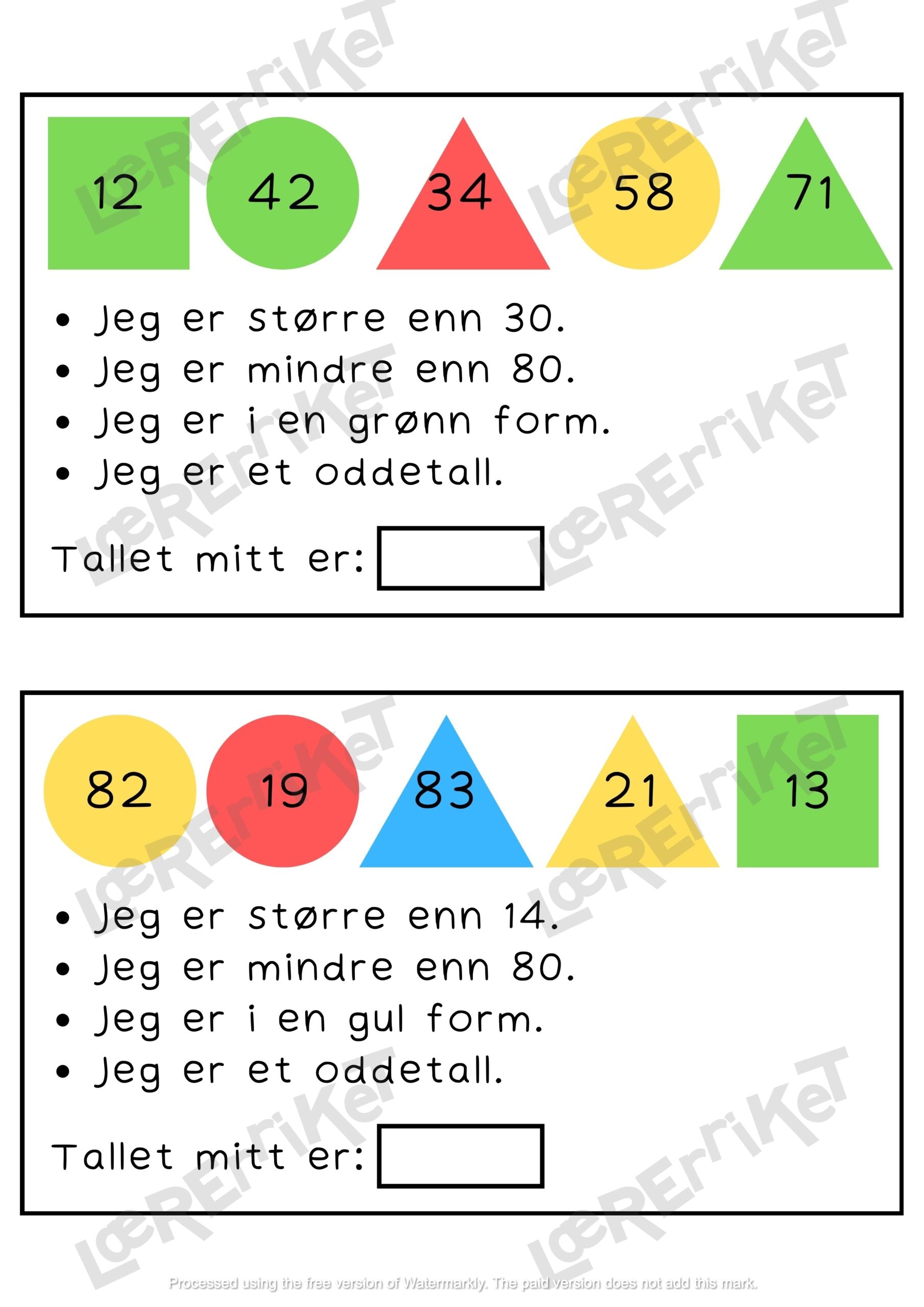 Mystiske gåter - matematikkbegreper