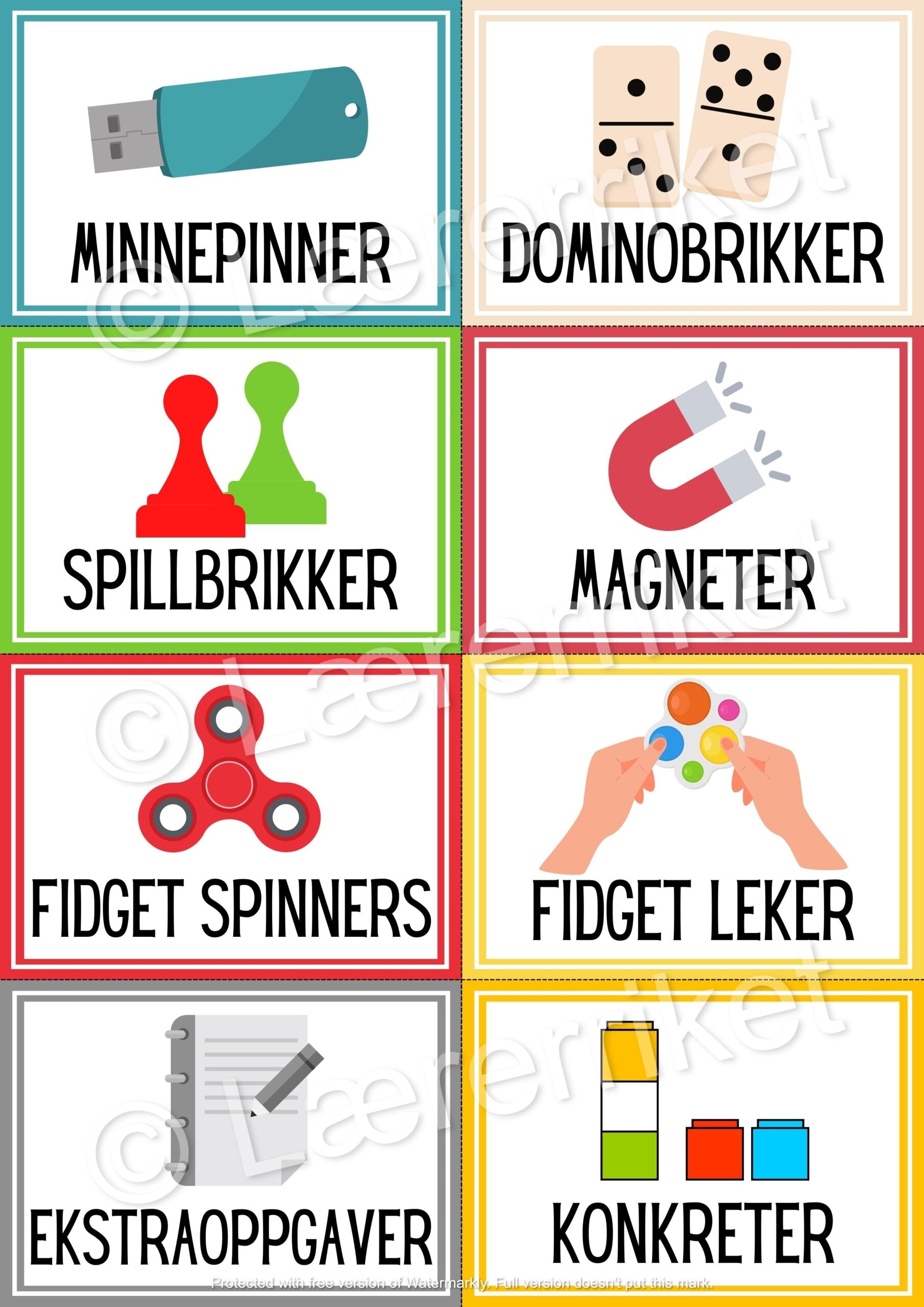 Klasseromsetiketter