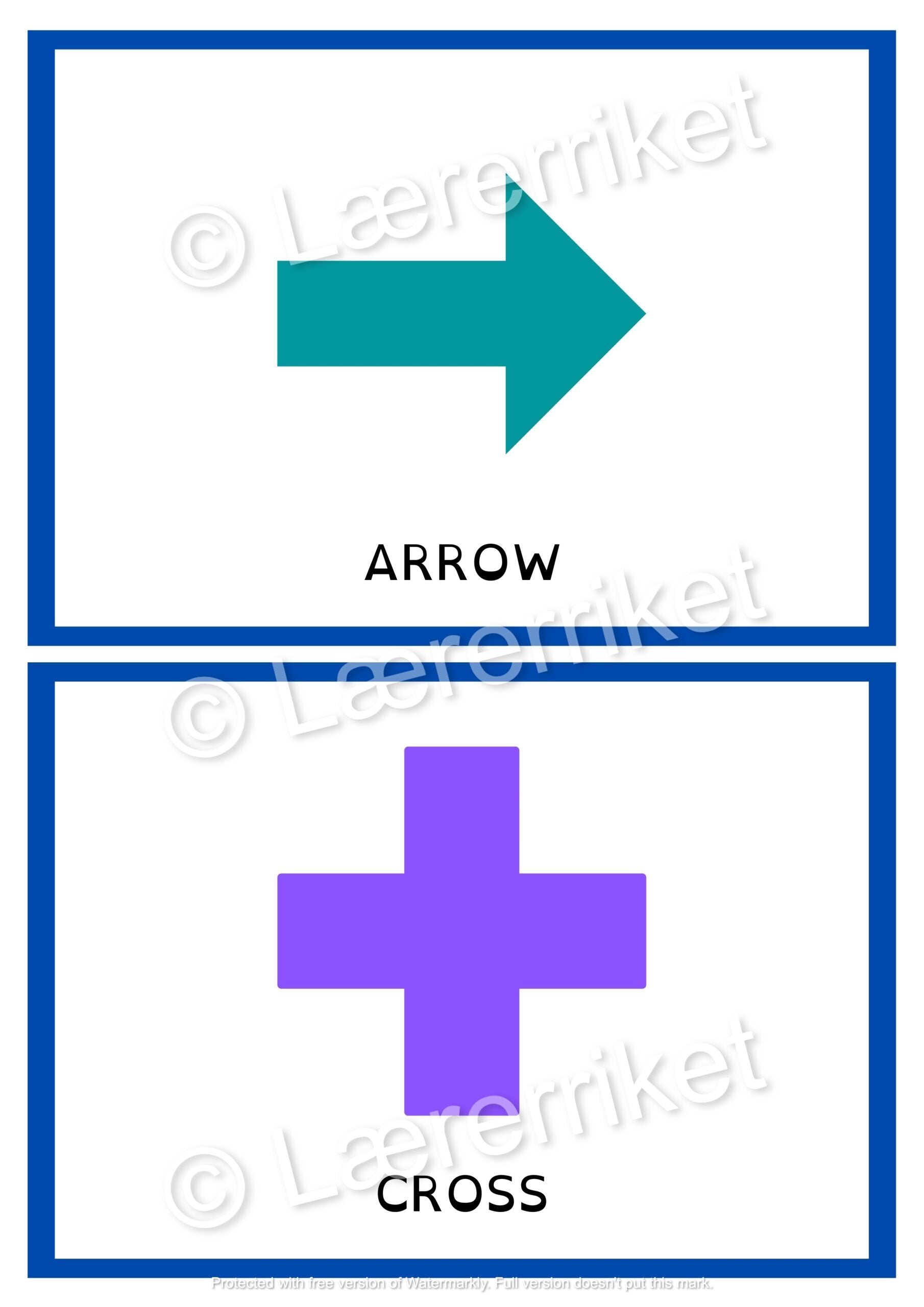 Flashcards - Size and shapes