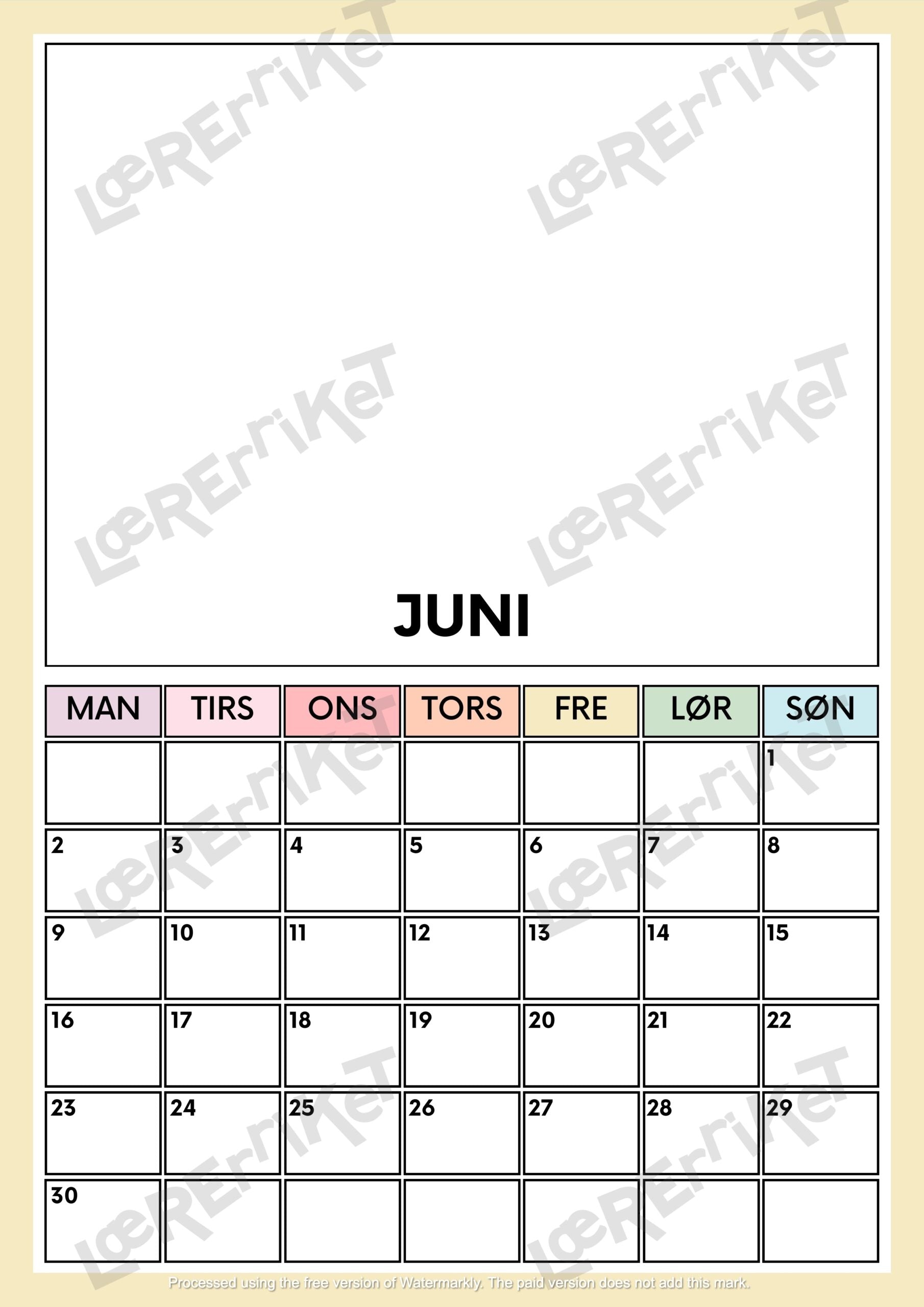 Kalender mal 2025