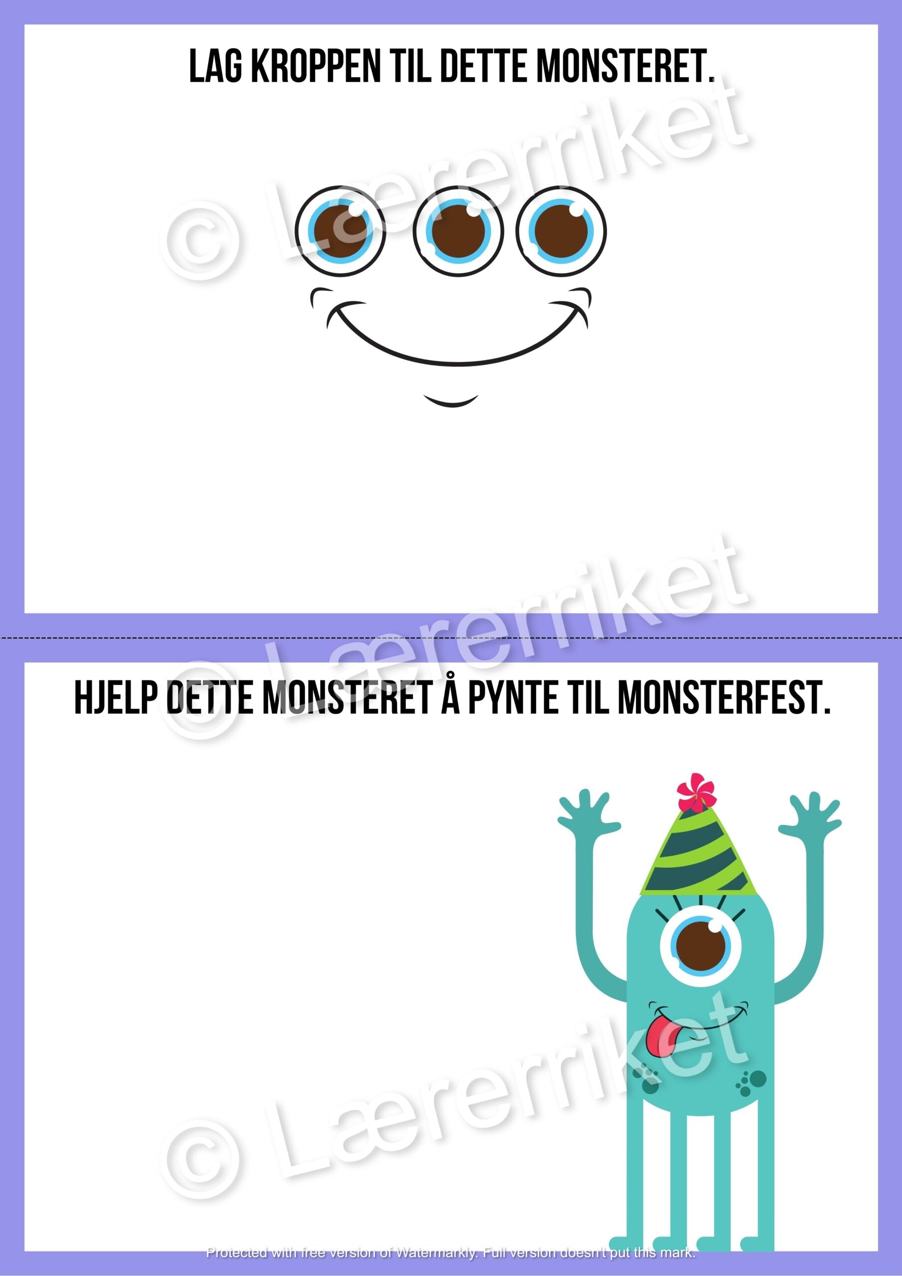 Plastelinamatter - monstre (halloween)