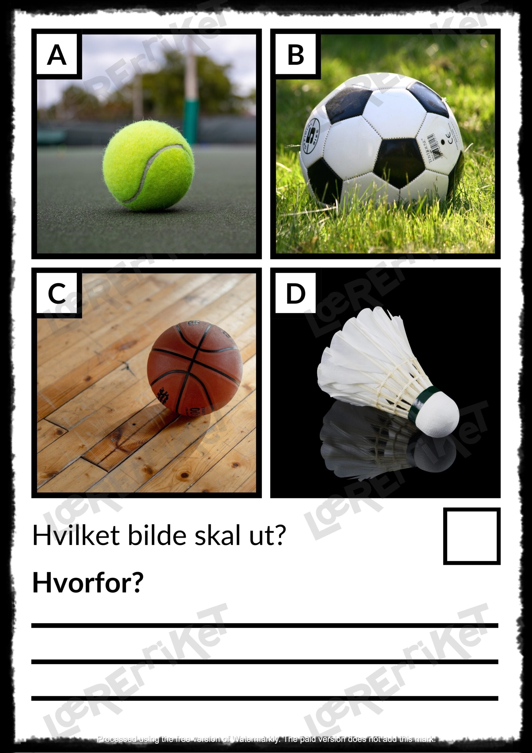 Hvilken skal ut? - Øving i argumentasjon