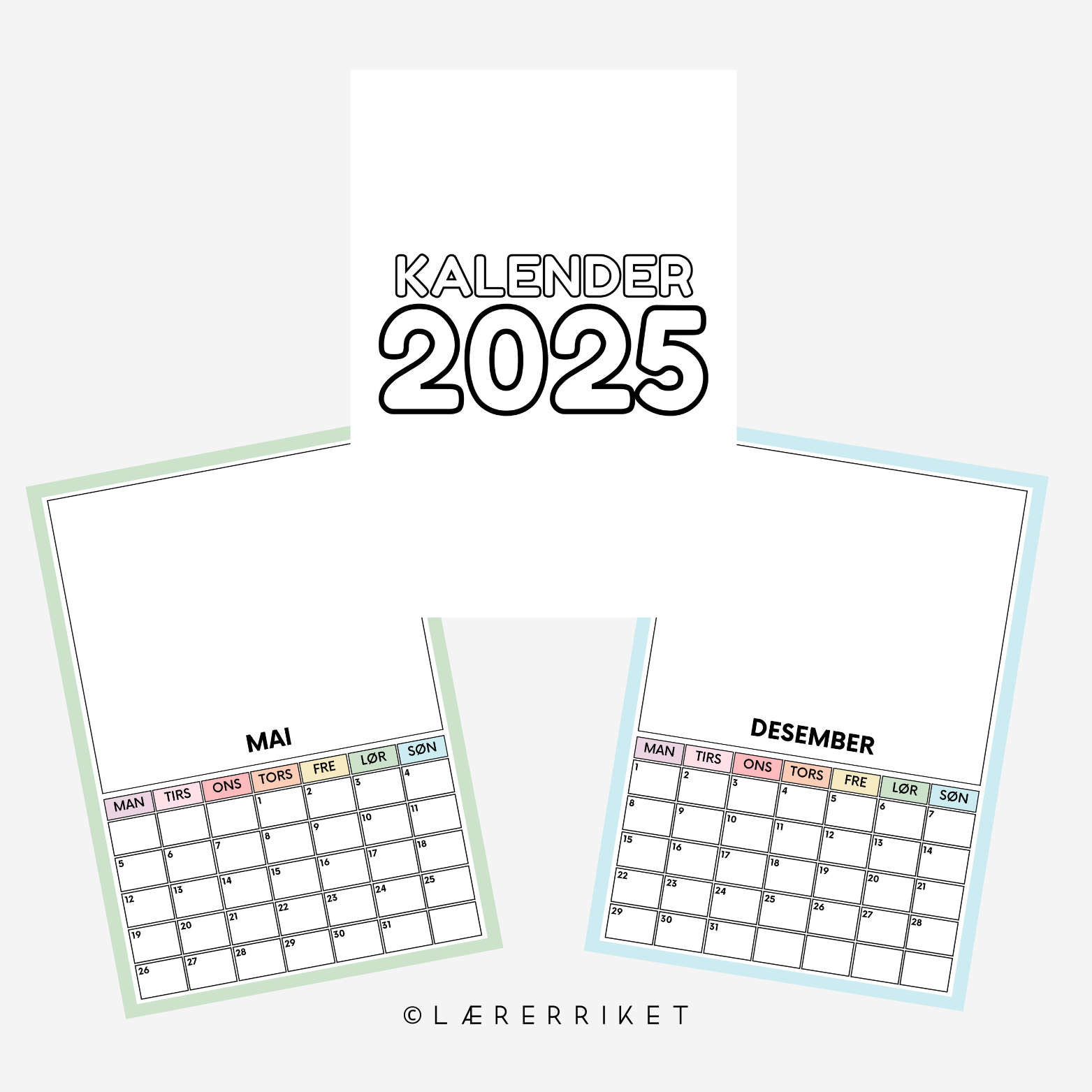 Kalender mal 2025