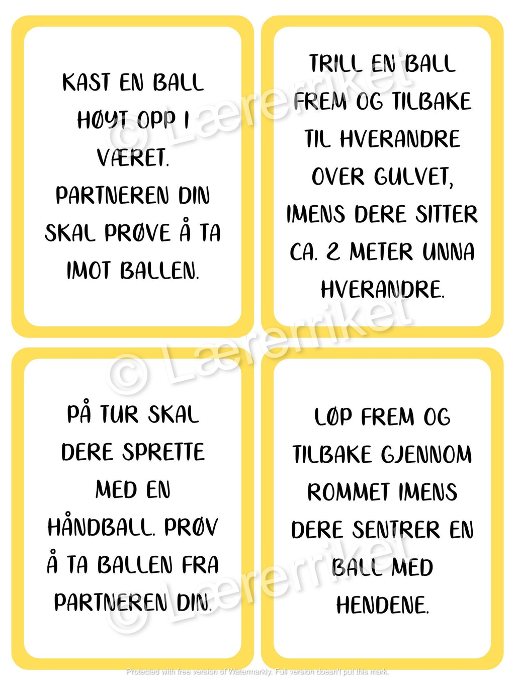 Ballaktiviteter - samarbeidsoppgaver