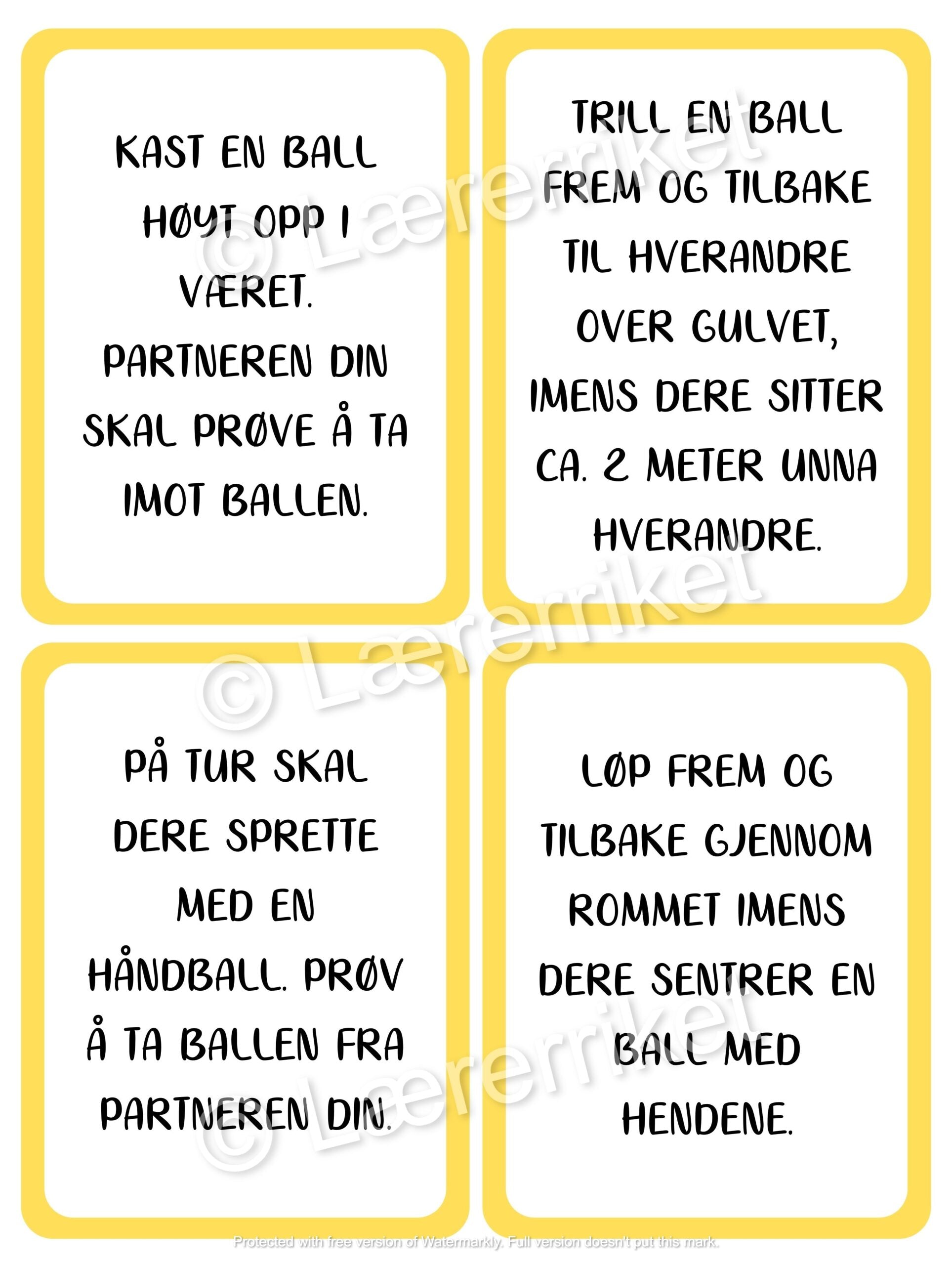 Ballaktiviteter - samarbeidsoppgaver