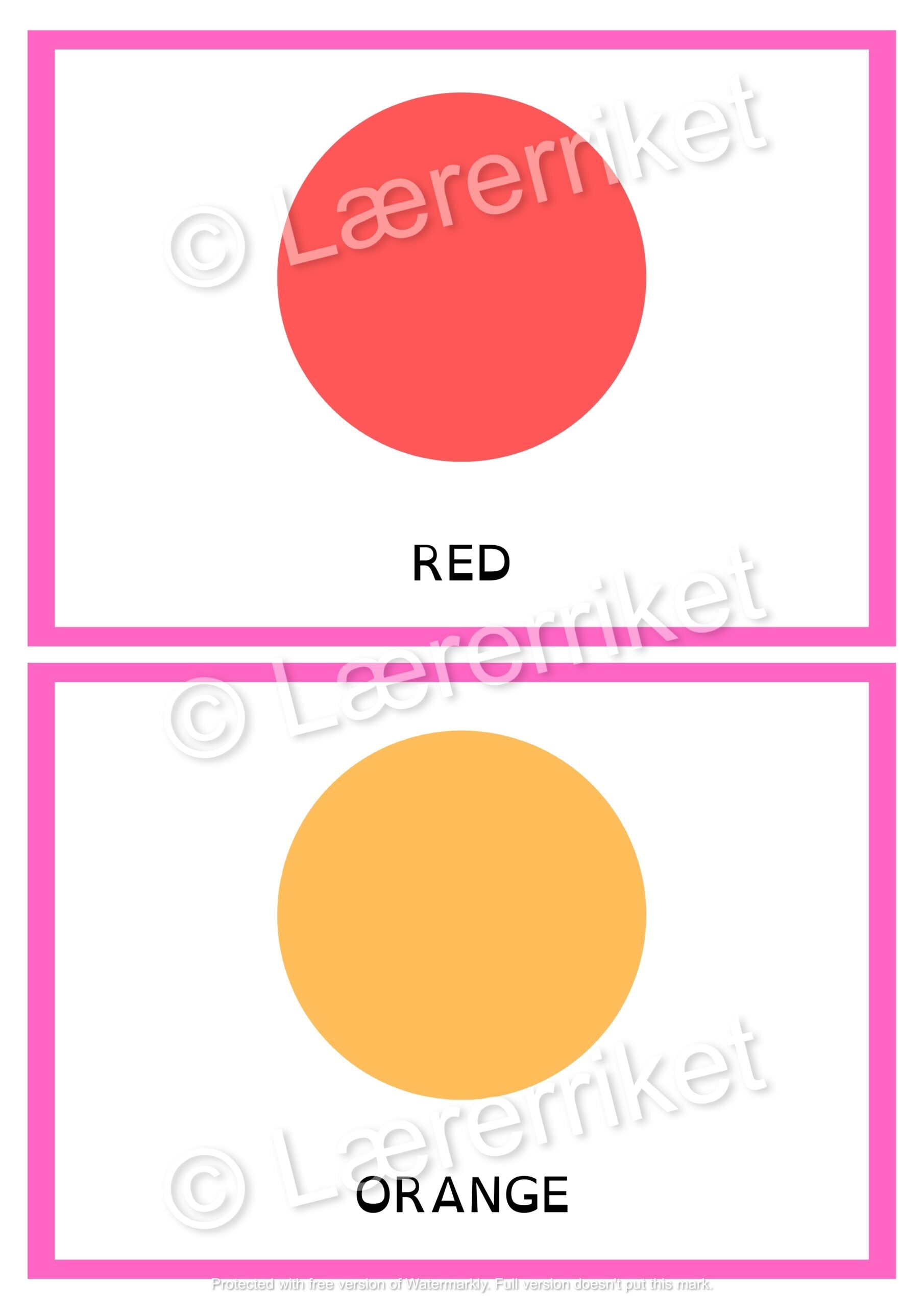 Flashcards - Numbers and colors