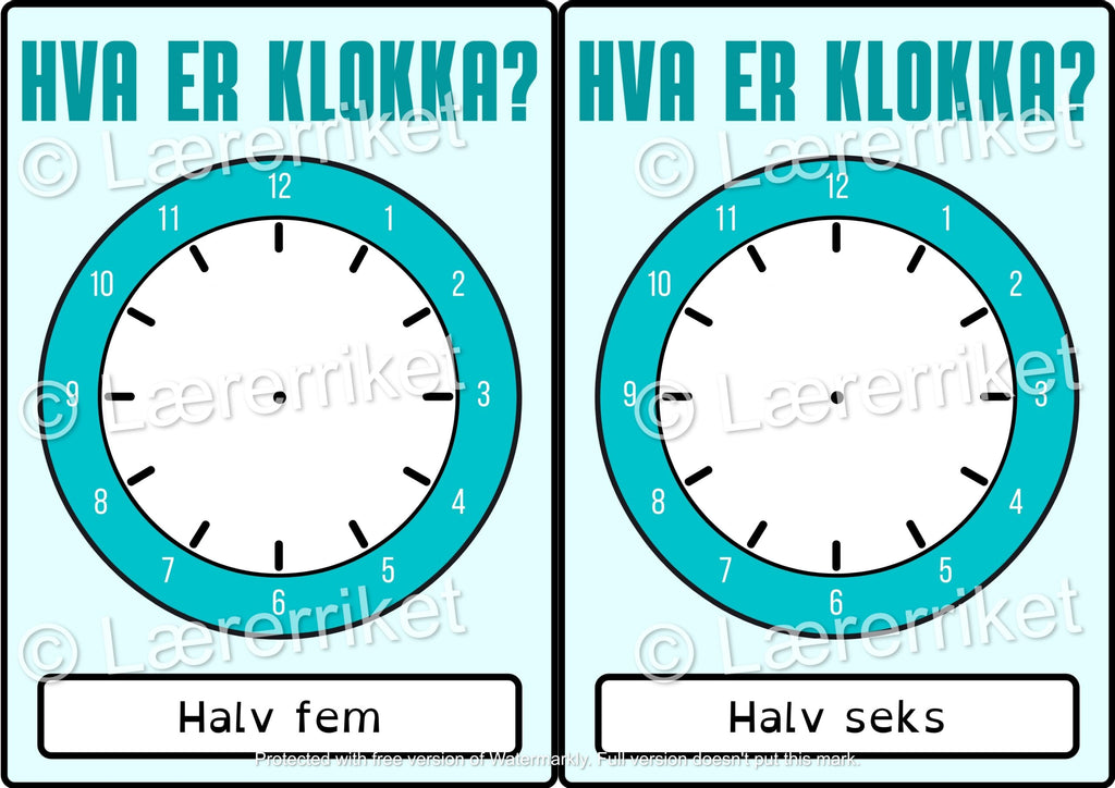 Klokka - plastelinamatter