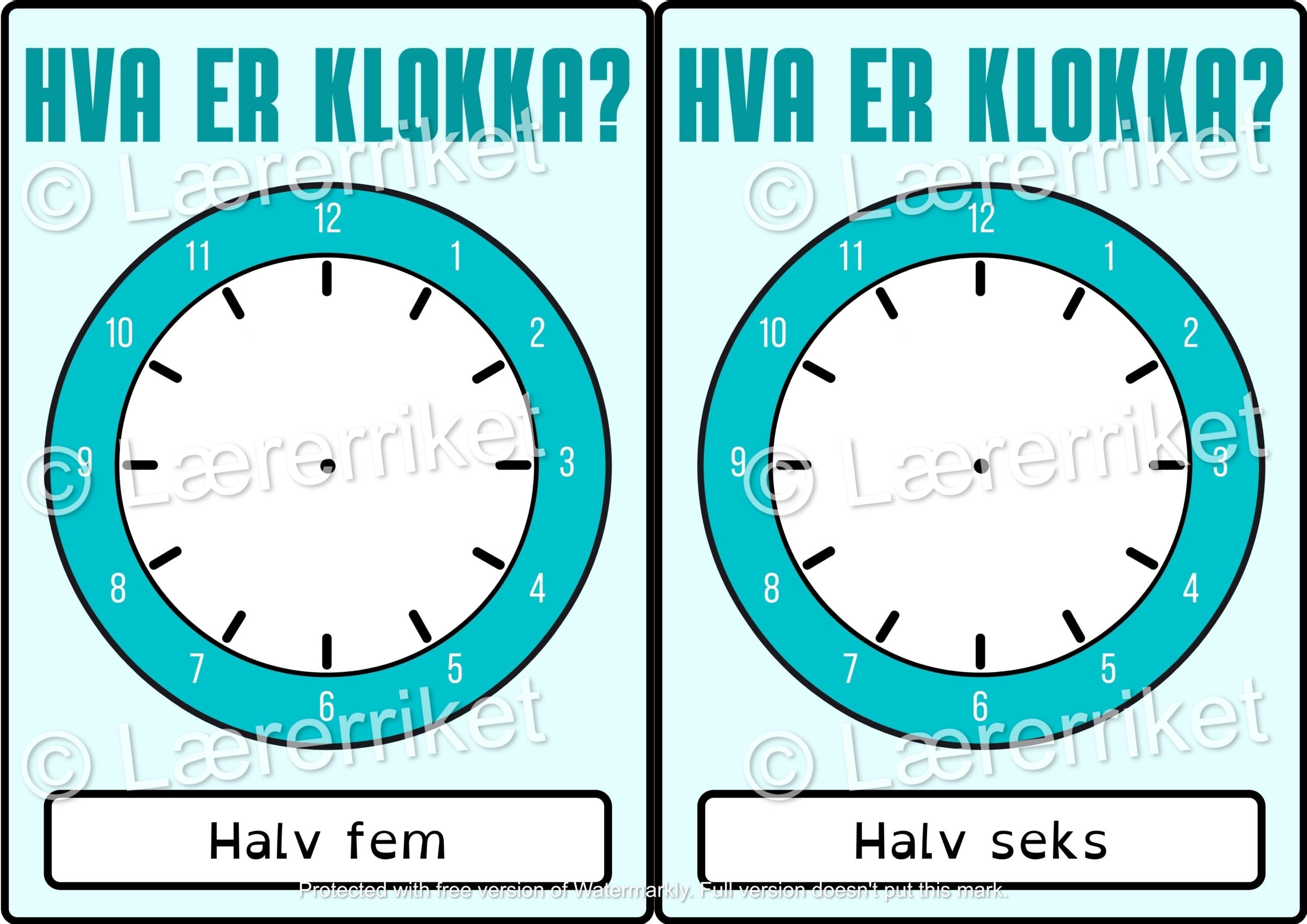Klokka - plastelinamatter