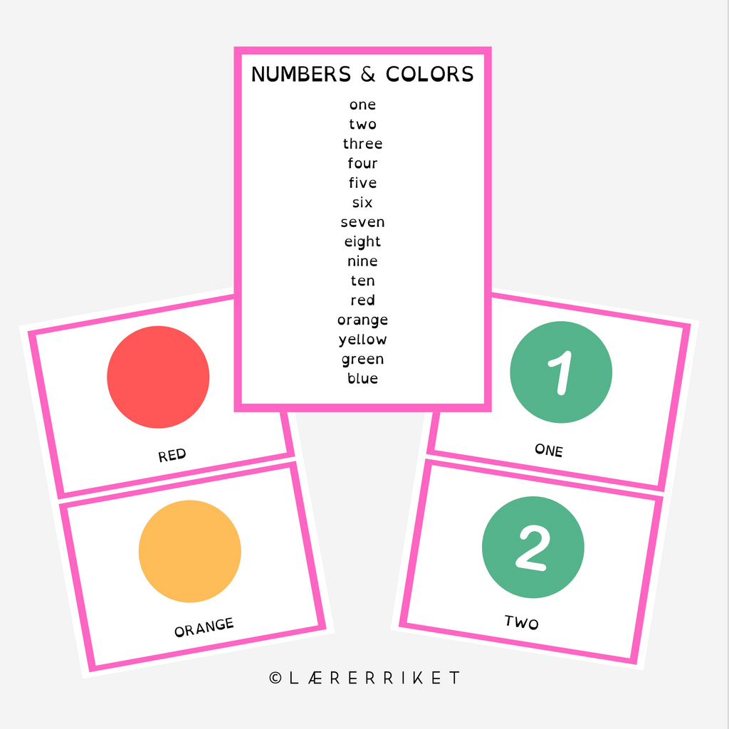 Flashcards - Numbers and colors