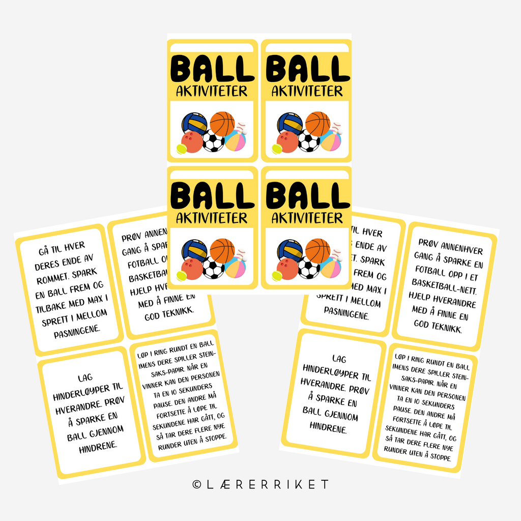 Ballaktiviteter - samarbeidsoppgaver