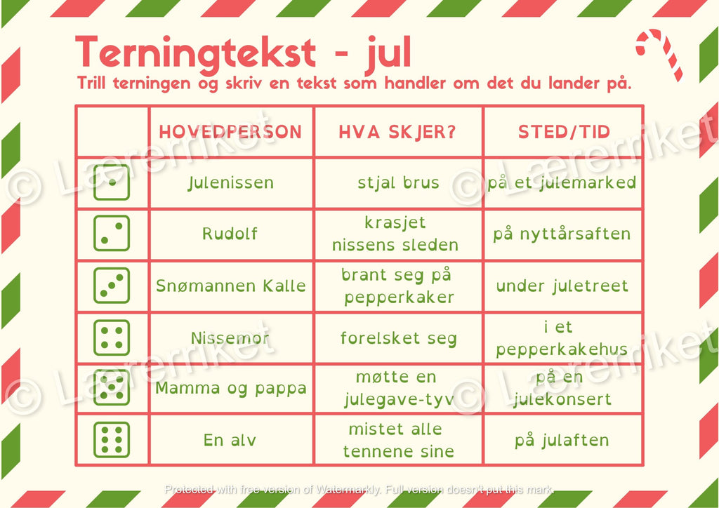 Terningtekst - jul