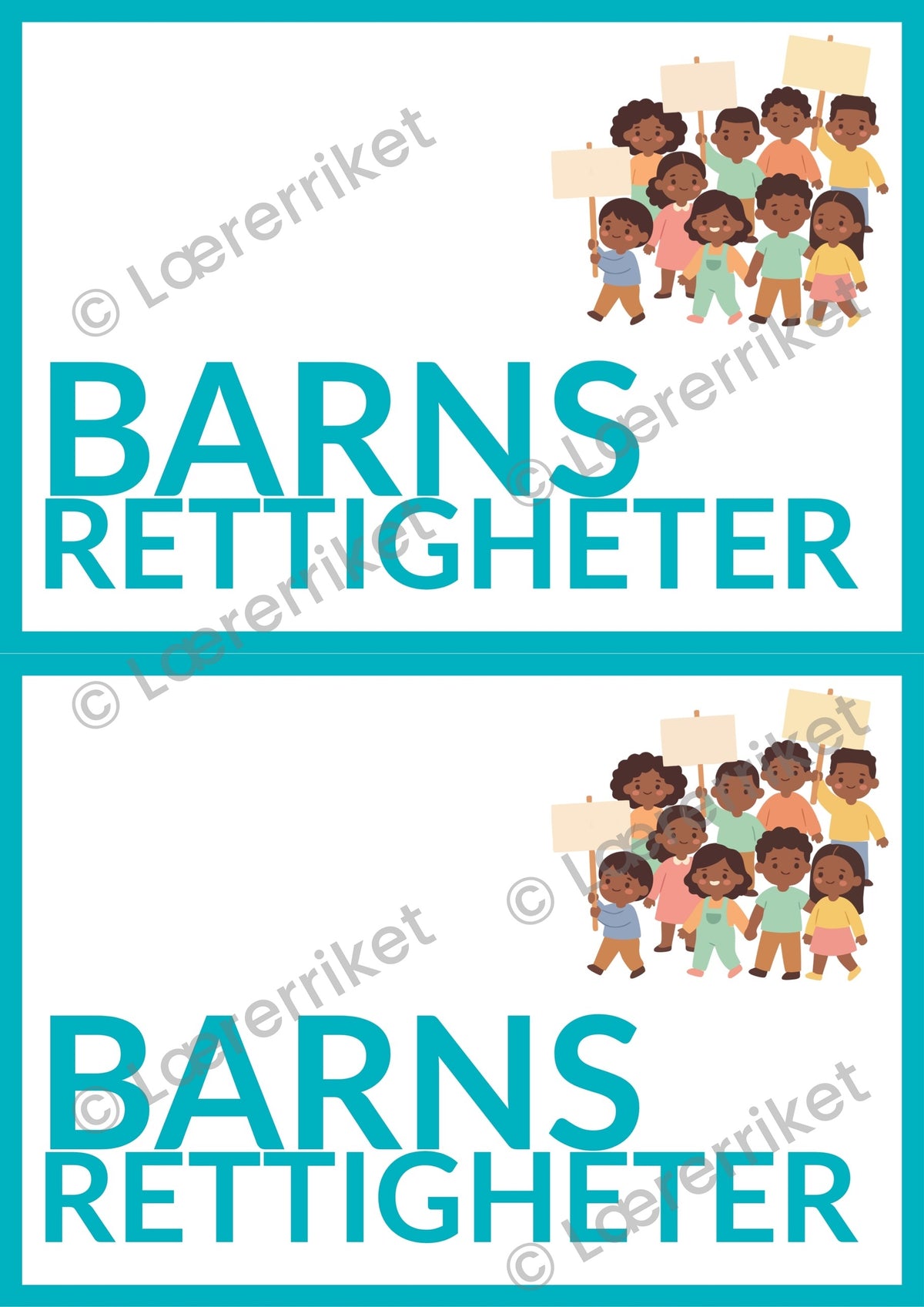 Barns rettigheter - minihefte til FN-dagen