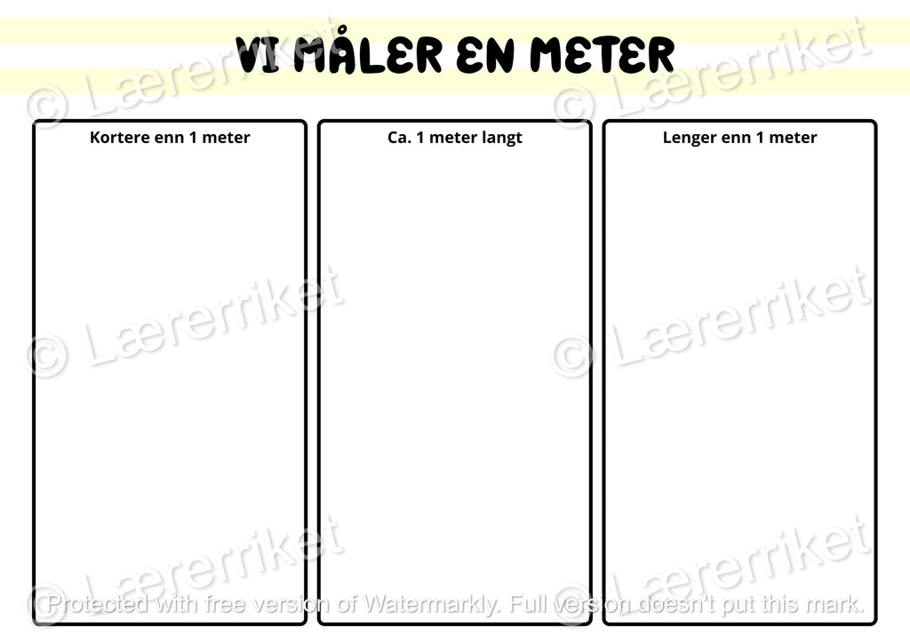 Vi måler 1 meter