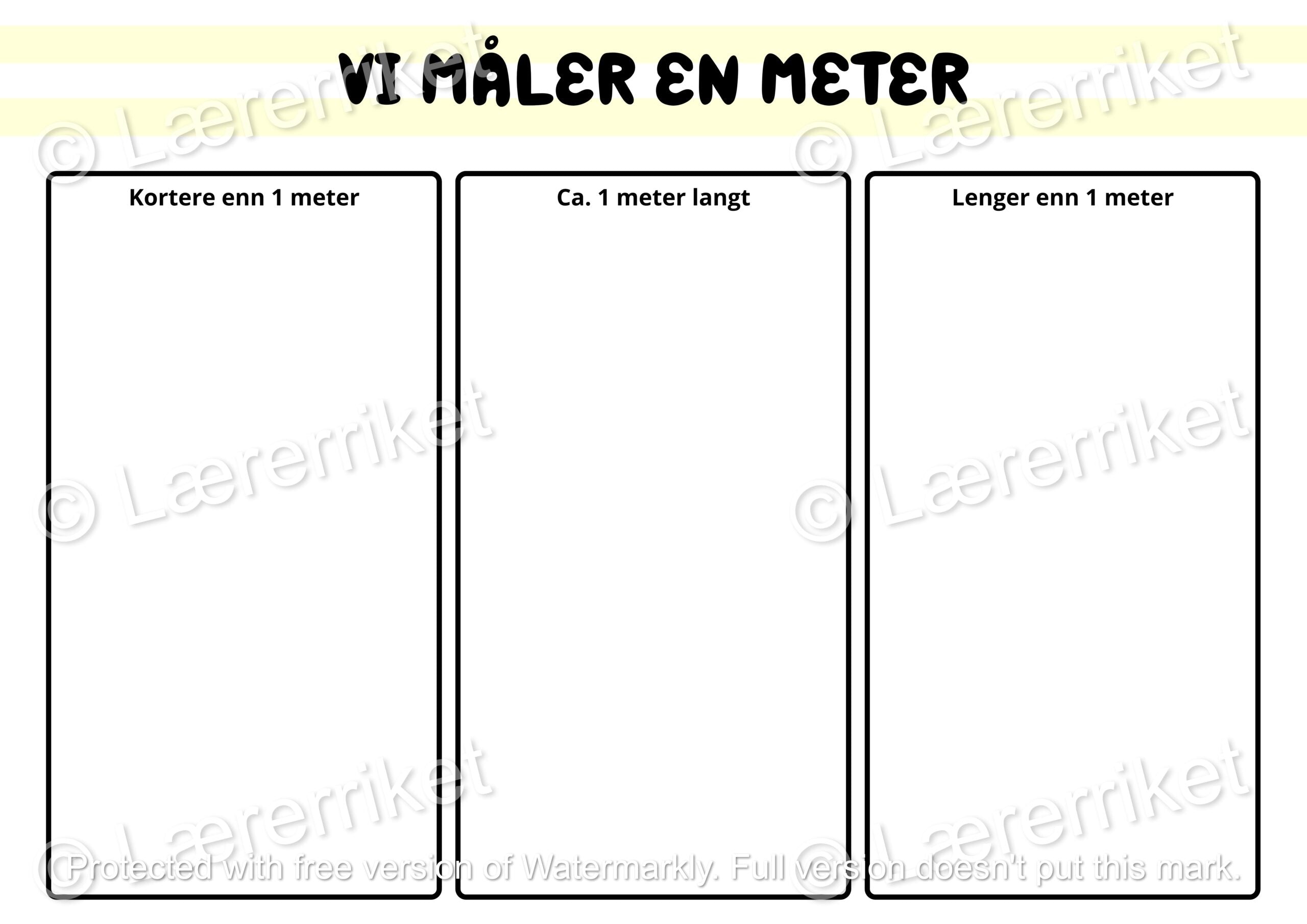 Vi måler 1 meter