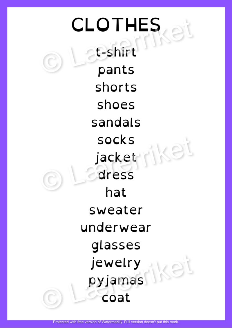 Flashcards - Clothes - Image 2