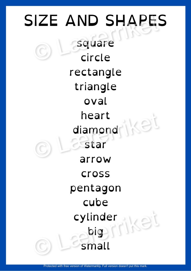 Flashcards - Size and shapes - Image 2