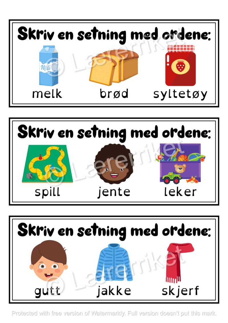 Fra ord til setninger - skriveoppdrag - Image 2